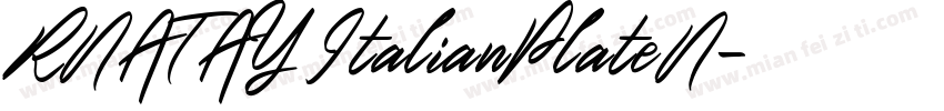 RNATAY ItalianPlateN字体转换
